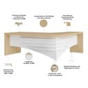 Ver imagem 4 de Mesa para Escritório em L Esquerdo 200x180cm Atria Executiva A02 Carvalho Branco - Lyam Decor