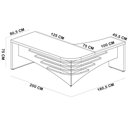 Ver imagem 5 de Mesa para Escritório em L Esquerdo 200x180cm Atria Executiva A02 Carvalho Branco - Lyam Decor