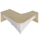 Ver imagem 6 de Mesa para Escritório em L Esquerdo 200x180cm Atria Executiva A02 Carvalho Branco - Lyam Decor