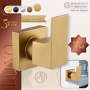 Ver imagem 4 de Kit Acabamento Descarga Hydra Padrão Deca e Docol + 2 Registro Chuveiro Dourado Fosco Alavanca Metal