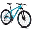Ver imagem 1 de Bicicleta Aro 29 Krw Alumínio 24 Vel Freio a Disco X52 Cor:azul/preto;tamanho Quadro:21 Azul/preto