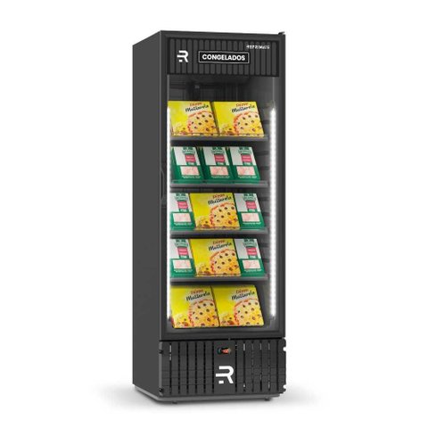 Visa Cooler Congelados 570 Litros Porta de Vidro com Aquecimento Preto/preto Vcco570pv 220v -