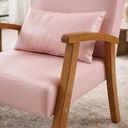 Ver imagem 2 de Kit 2 Poltronas Jade Tecido Corino para Sala de Estar Moderna Decorativa:rose