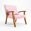 Ver imagem 3 de Kit 2 Poltronas Jade Tecido Corino para Sala de Estar Moderna Decorativa:rose