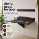 Ver imagem 5 de Mesa Suspensa Dobrável 80x50cm MDF 15mm - Pocket Ébano