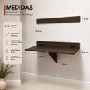 Ver imagem 3 de Mesa Suspensa Dobrável 80x50cm MDF 15mm - Pocket Ébano