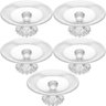 5 Boleiras com Pé Prato Porta Bolo 25cm Cristal Renaissance Bolo Doces e Tortas Lyor - 1