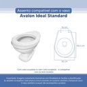 Ver imagem 3 de Tampa Vaso Sanitário Poliester Acrilico Avalon Branco para Bacia Ideal Standard