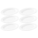 Ver imagem 1 de 6 Travessas Oval Melamina 30x22cm Rasa Buffet Branca Restaurante Salada Petiscos Aperitivos Bar