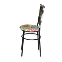 Ver imagem 4 de Kit 4 Cadeiras Preta para Cozinha Hawai Cappuccino Premium com Assento Estampado:happy Hour