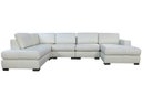 Ver imagem 1 de Sofá de Couro N.y. 6 Lugares Off White 3,58 M - Mempra