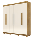 Ver imagem 2 de Guarda Roupa Casal 6 Portas Elegance sem Espelho Nature Champanhe Móveis Vila Rica