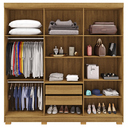 Ver imagem 5 de Guarda Roupa Casal 6 Portas Elegance sem Espelho Nature Champanhe Móveis Vila Rica