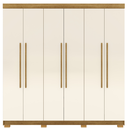 Ver imagem 1 de Guarda Roupa Casal 6 Portas Elegance sem Espelho Nature Champanhe Móveis Vila Rica