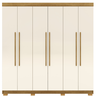 Guarda Roupa Casal 6 Portas Elegance sem Espelho Nature Champanhe Móveis Vila Rica - 1