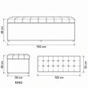 Ver imagem 4 de Calçadeira Recamier Baú 193cm para Cama King Toquío Vilajo:Suede Bege