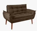 Ver imagem 1 de Namoradeira Opala Suede Marrom- Rv Decora
