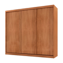 Ver imagem 1 de Guarda Roupa Casal 3 Portas de Correr 4 Gavetas 100% MDF Oslo Rufato - Nature