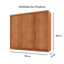 Ver imagem 3 de Guarda Roupa Casal 3 Portas de Correr 4 Gavetas 100% MDF Oslo Rufato - Nature