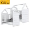 Kit 2 Bercos Mini Cama Montessoriana MDF I15 Branco HP Henn - 1