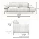 Ver imagem 4 de Sofá Molino 3 Lugares com Mesa Auxiliar 180cm Terracota Bouclé