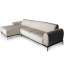 Ver imagem 3 de Sofá Molino 5 Lugares 300cm Chaise Direito Pés Gold Veludo Creme - Nexta Casa