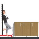 Ver imagem 6 de Armário para Escritório Credenza 03 Portas Pivotante