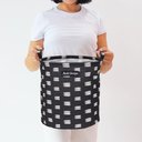 Ver imagem 6 de Kit 2 Cestos Multiuso Tecido 43l e 23l Preto Riscas
