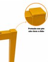 Ver imagem 6 de Mesa de Apoio Escrivaninha com Estante Prateleira Nic 900 mm Cor:Dourado/Branco