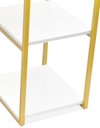 Ver imagem 4 de Mesa de Apoio Escrivaninha com Estante Prateleira Nic 900 mm Cor:Dourado/Branco