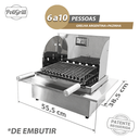 Ver imagem 2 de Churrasqueira de Embutir Gourmet Inox a Carvão c/ Grelha Argentina PoliGrill G5EBIC