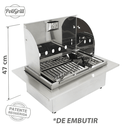 Ver imagem 3 de Churrasqueira de Embutir Gourmet Inox a Carvão c/ Grelha Argentina PoliGrill G5EBIC