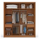 Ver imagem 3 de Guarda-roupa Casal Porto 2 Portas 2 Gavetas Freijó/branco - Politorno