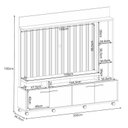 Ver imagem 5 de Estante Home Theater Titan Castanho Off White - Hb Móveis