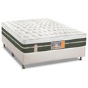 Ver imagem 1 de Cama Box Casal: Colchão Molas Bonnel Castor Silver Star Air + Base CRC Courano White(138x188)