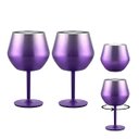 Ver imagem 1 de Taca Copo Termico Inox 2 em 1 Kit 2 Uni Bebida Coquetel Drink Vinho Elegante Moderno Festa Evento Pr