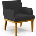 Ver imagem 3 de Kit 3 Poltronas Decorativas Sala De Estar E Recepção Beatriz W01 Bouclê Preto - Lyam Decor