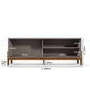 Ver imagem 4 de Rack para Tv até 75 Polegadas Bancada New Aurora Grigio Marrom Canela
