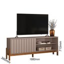 Ver imagem 3 de Rack para Tv até 75 Polegadas Bancada New Aurora Grigio Marrom Canela