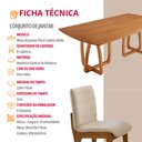 Ver imagem 6 de Sala de Jantar Mesa Flora 220cm Tampo Laminado Barril com 8 Cadeiras Bella