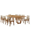 Ver imagem 2 de Sala de Jantar Mesa Flora 220cm Tampo Laminado Barril com 8 Cadeiras Bella