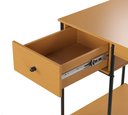 Ver imagem 5 de Mesa Escrivaninha Criare com Prateleira Escritório Moderno Estilo Industrial Nicho Gaveta Cor Nature