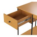 Ver imagem 5 de Mesa Escrivaninha Criare com Prateleira Escritório Moderno Estilo Industrial Nicho Gaveta Cor Nature