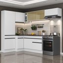 Ver imagem 1 de Armário De Cozinha Completa De Canto Branco/preto