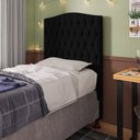 Ver imagem 2 de Cabeceira Cama Box Solteiro Itália 90 Cm Sintético MV Estofados Italia Preto