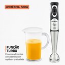 Ver imagem 7 de Mixer Turbo Inox Mondial Preto Inox 500w M-16-bi Mixer Turbo Inox Mondial