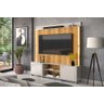 Estante com Rodízios Home para Sala Tv até 65 Polegadas Florença Lukaliam:off White Perolizado/freij - 1
