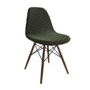 Ver imagem 5 de Mesa Jantar Londres Retangular Canela 137x90cm 6 Cadeiras Estofadas Verde Madeira
