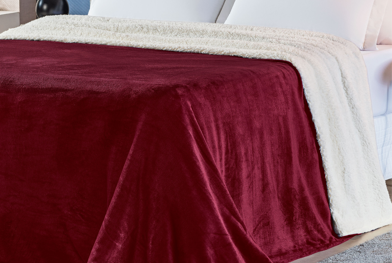 Edredão queen coleção alaska 240cmX 220cm plush inverno cobertor sherpa flannel - 3