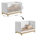 Ver imagem 3 de Berço Mini Cama Qencanto Slim 4315 Qmovi Branco Acetinado + Colchão Ortobom